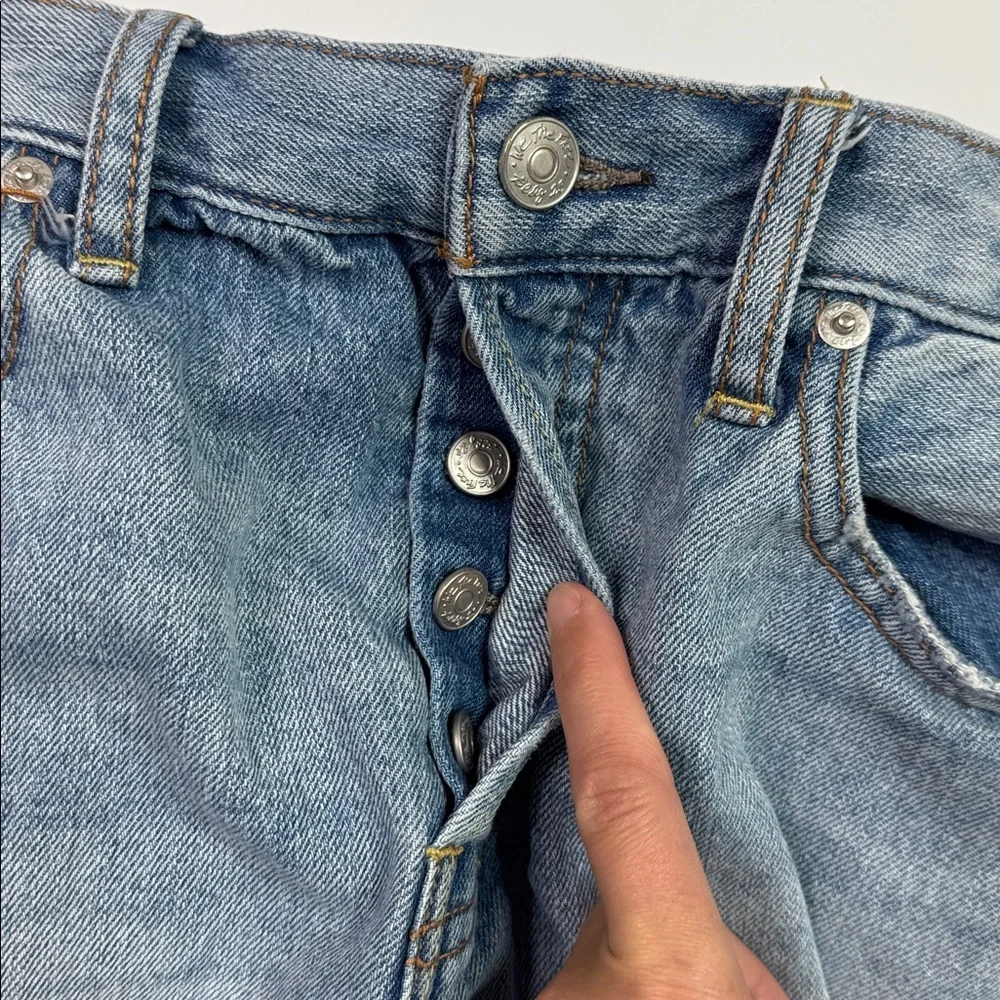 We The Free Distressed Mid Rise Button Fly Denim Shorts Size 29